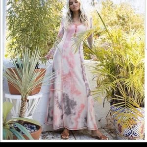 Tie Dye Boho Maxi Dress